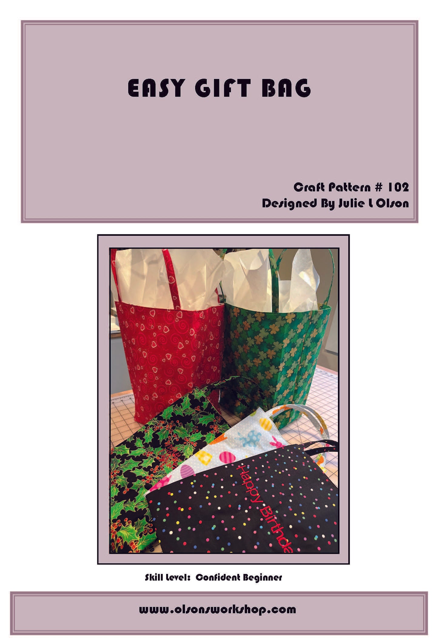 Easy Gift Bag Pattern
