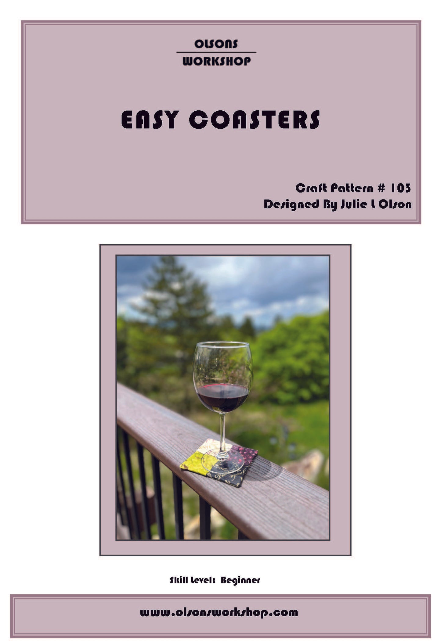 FREE WITH PATTERN PURCHASE -Easy Coaster Pattern